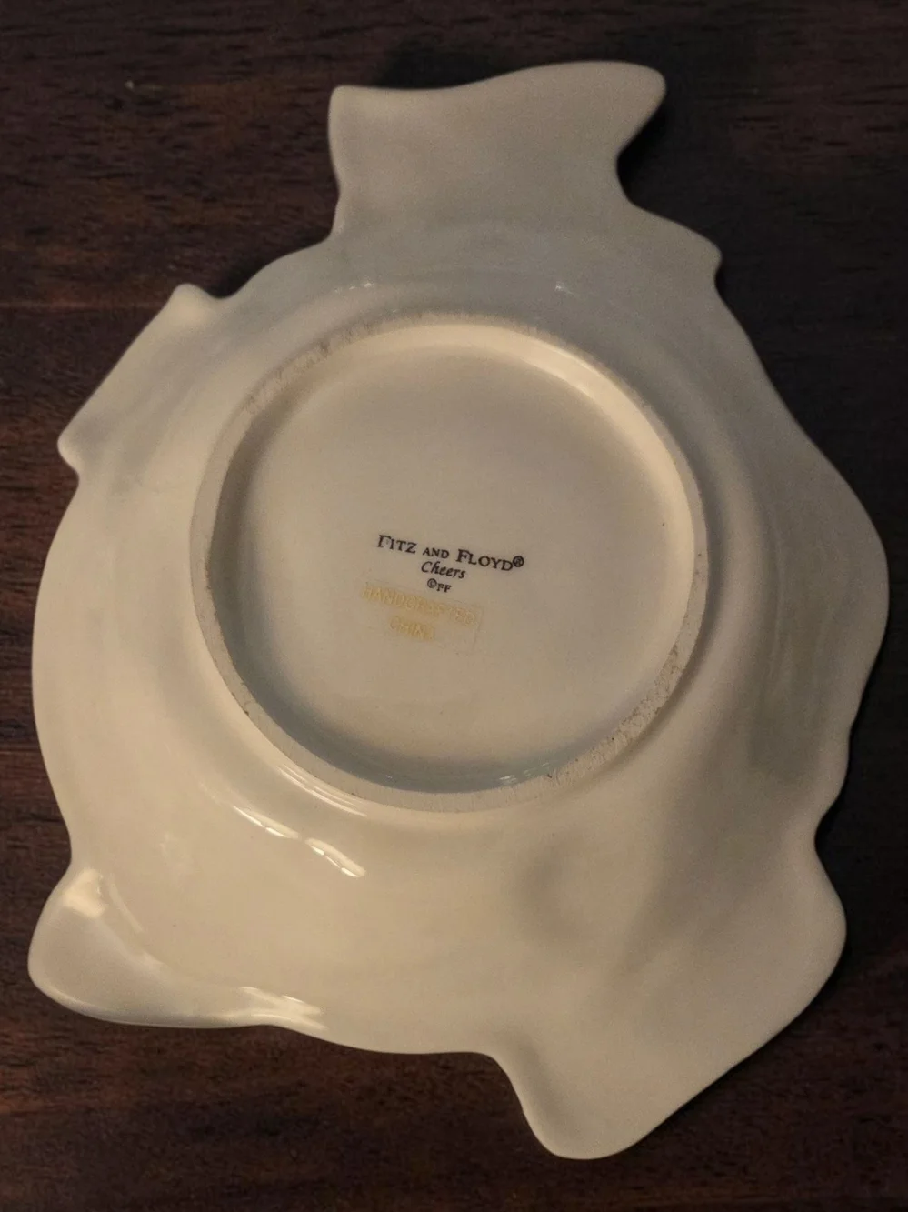 Fitz and Floyd Cheers Collection Individual Snack Bowl Handpainted